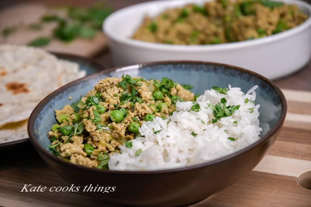 Keema matar and homemade&nbsp;flatbread